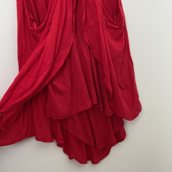 Red High Low Layered Racerback Tank Top Women Size S - Picture 9 of 9